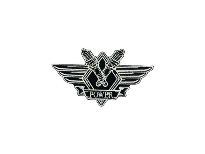 Tændrør Power med vinger Emblem- Patch Mærke