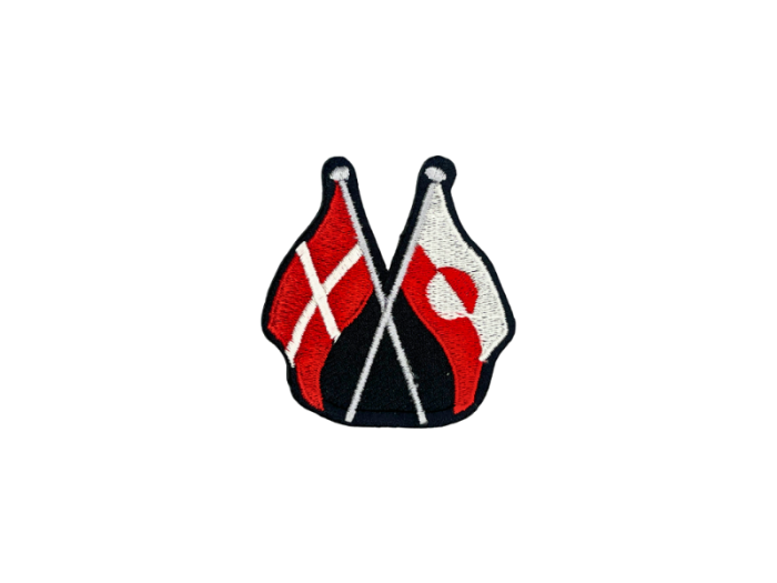 Danmark-Grønland venskabsflag på kryds - Patch Mærke