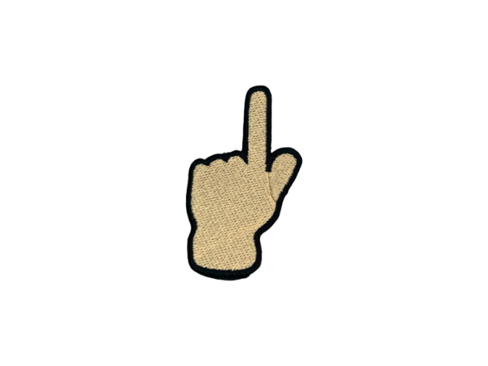 Pege Finger Symbol Emblem- Patch Mærke