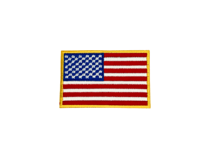USA Flag gul kant 8,5cm  - Patch Mærke