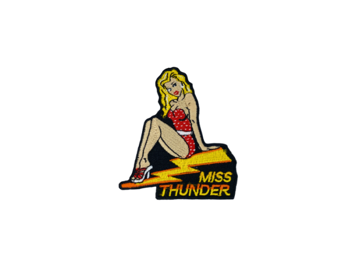 Mis Thunder Girl Pinup Emblem - Patch Mærke