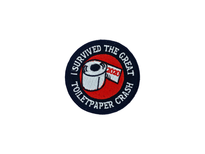 I Survived the Great Toiletpaper Crash Emblem - Patch Mærke