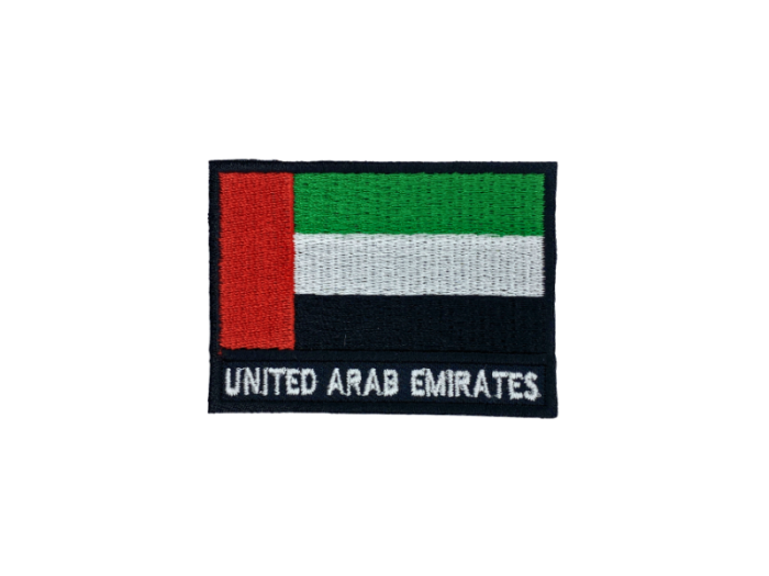 United Arab Emirates Flag med Navn 7x5cm  - Patch Mærke