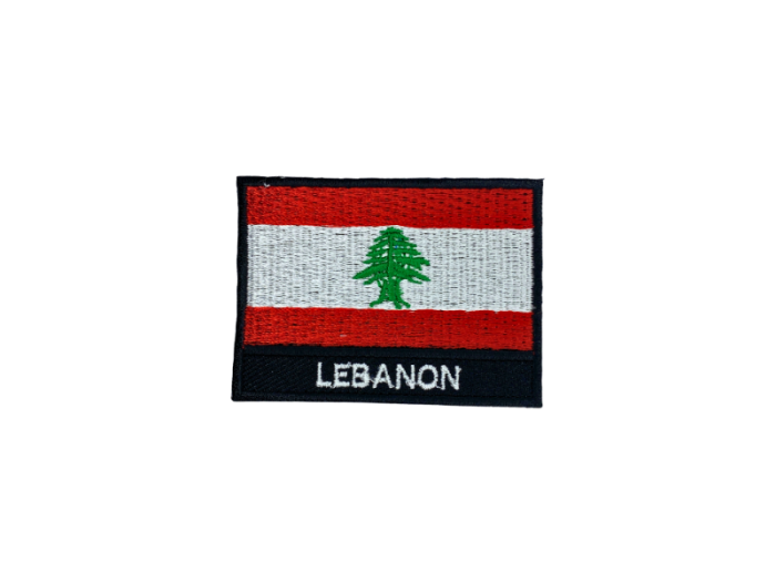 Lebanon Flag med Navn 7x5cm  - Patch Mærke