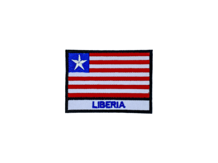 Liberia Flag med Navn 7x5cm  - Patch Mærke