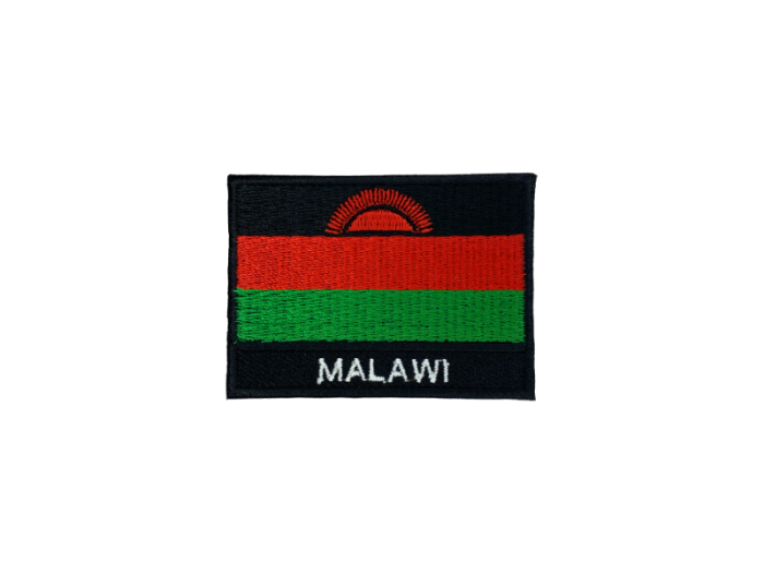 Malawi Flag med Navn 7x5cm - Patch Mærke