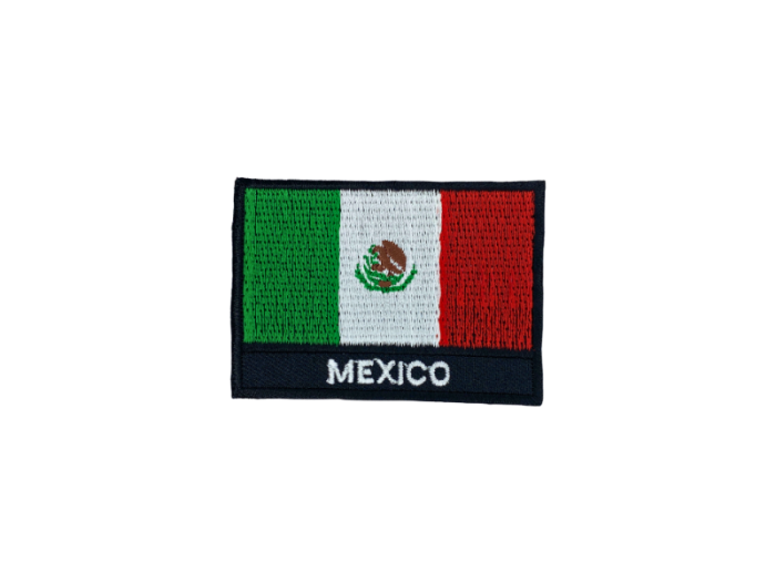 Mexico Flag med Navn 7x5cm - Patch Mærke