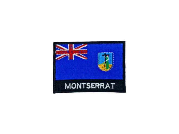 Montserrat Flag med Navn 7x5cm - Patch Mærke