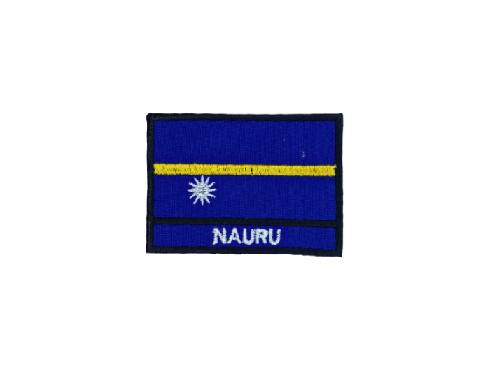 Nauru Flag med Navn 7x5cm - Patch Mærke