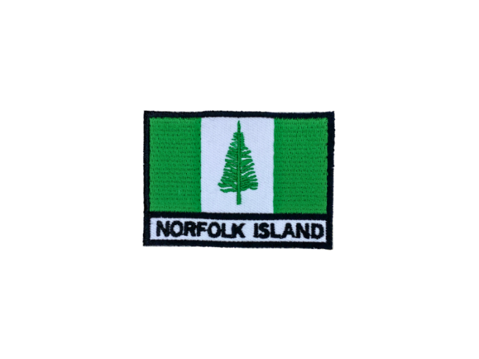 Norfolk Island Flag med Navn 7x5cm - Patch Mærke