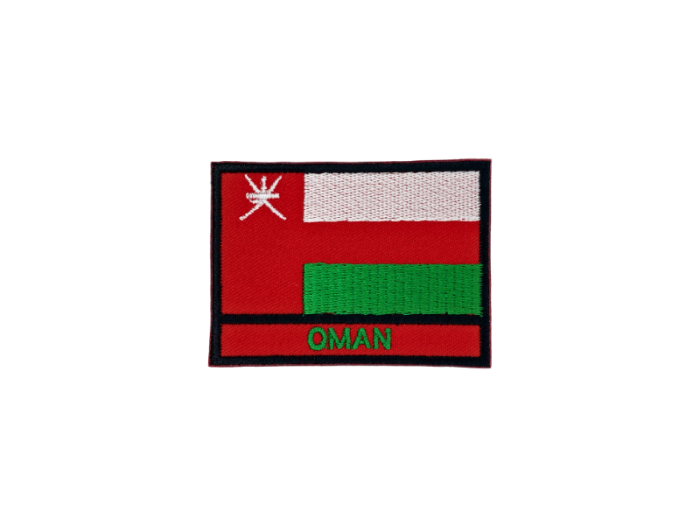 Oman Flag med Navn 7x5cm - Patch Mærke