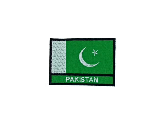 Pakistan Flag med Navn 7x5cm - Patch Mærke