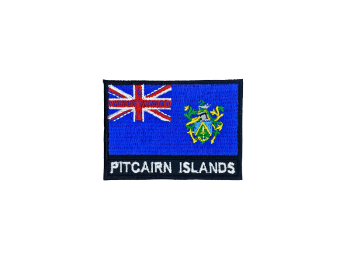 Pitcairn Islands Flag med Navn 7x5cm - Patch Mærke