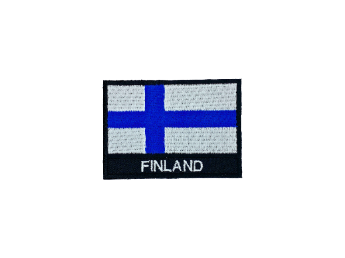 Finland Flag med Navn 7x5cm - Patch Mærke
