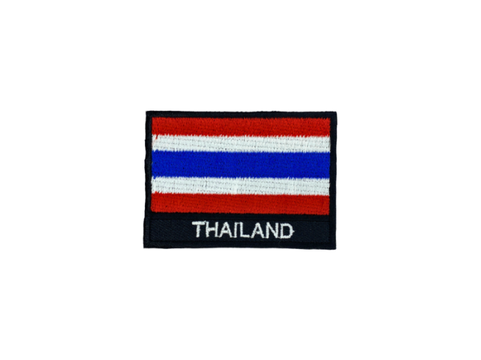 Thailand Flag med Navn 7x5cm - Patch Mærke