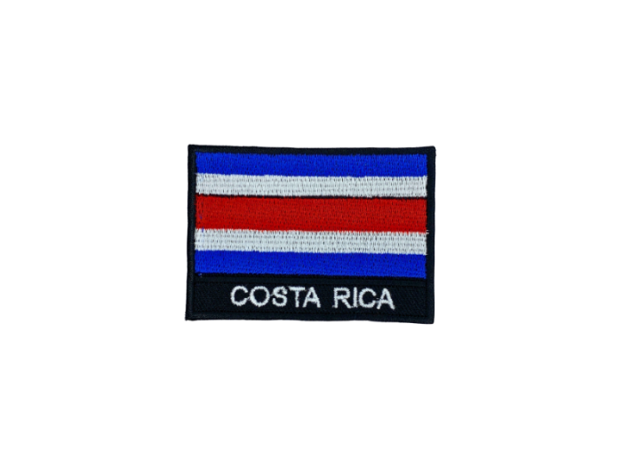 Costa Rica Flag med Navn 7x5cm - Patch Mærke