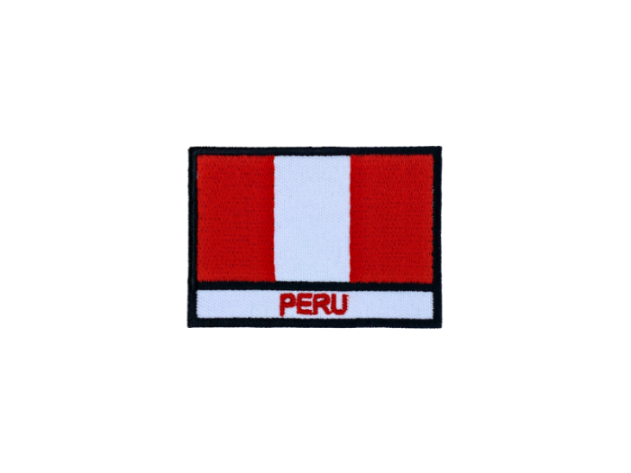 Peru Flag med Navn 7x5cm - Patch Mærke