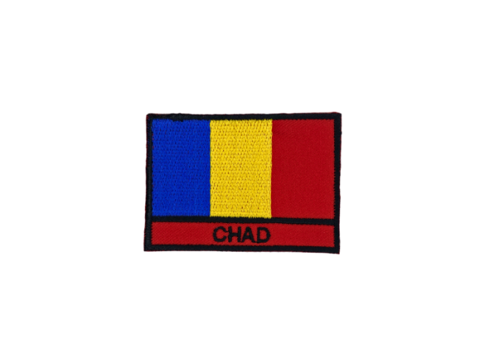 Chad Flag med Navn 7x5cm - Patch Mærke