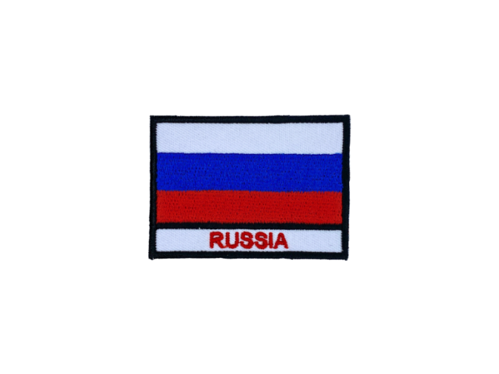 Russia Flag med Navn 7x5cm - Patch Mærke