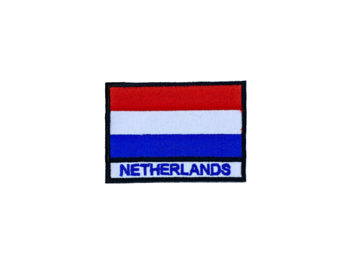 Netherlands Flag med Navn 7x5cm - Patch Mærke
