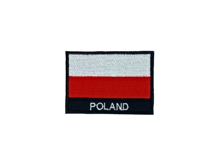 Poland Flag med Navn 7x5cm - Patch Mærke