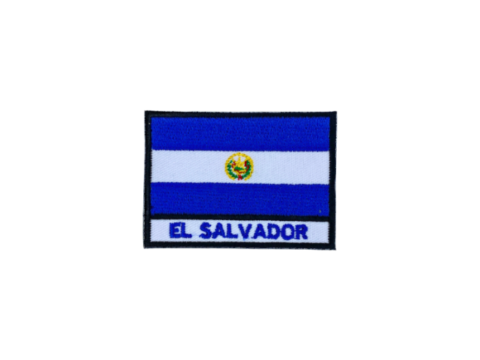 El Salvador Flag med Navn 7x5cm - Patch Mærke