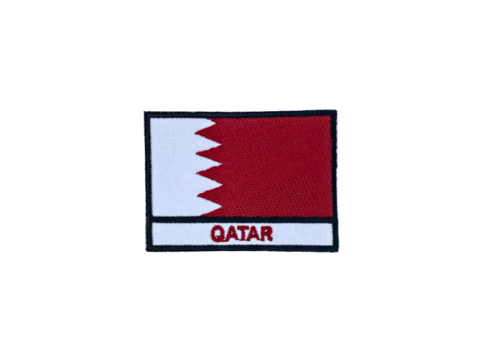 Qutar Flag med Navn 7x5cm - Patch Mærke