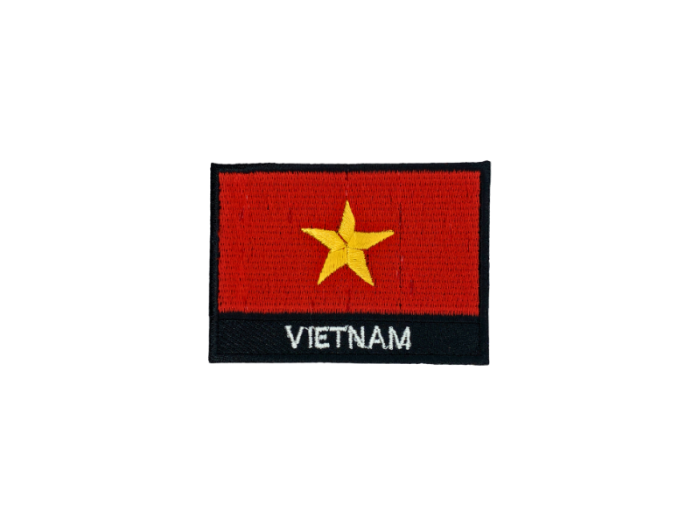 Vietnam Flag med Navn 7x5cm - Patch Mærke