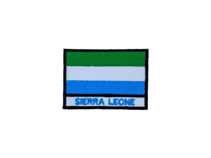 Sierra Leone Flag med Navn 7x5cm - Patch Mærke