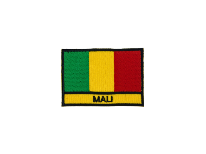 Mali Flag med Navn 7x5cm - Patch Mærke