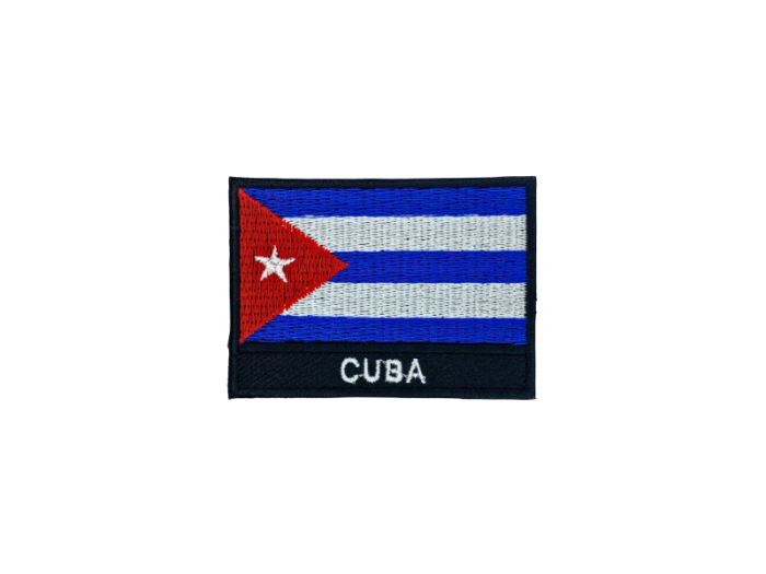 Cuba Flag med Navn 7x5cm - Patch Mærke