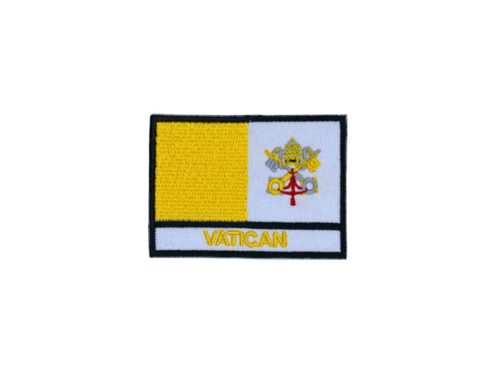 Vatican Flag med Navn 7x5cm - Patch Mærke