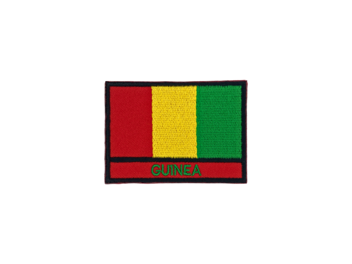 Guinea Flag med Navn 7x5cm - Patch Mærke