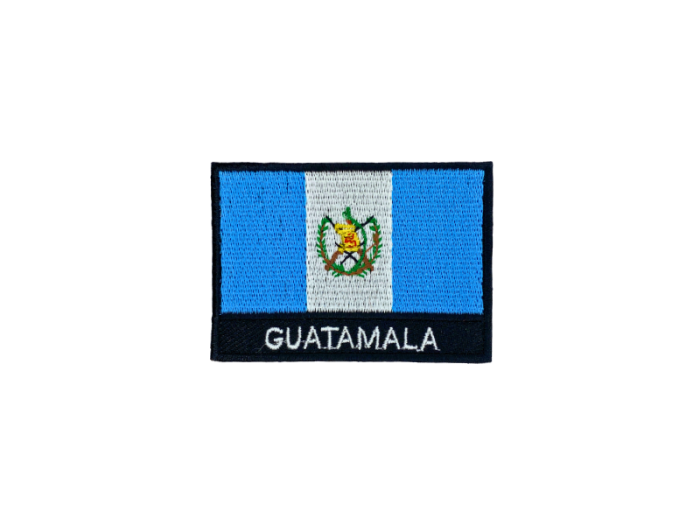 Guatamala Flag med Navn 7x5cm - Patch Mærke