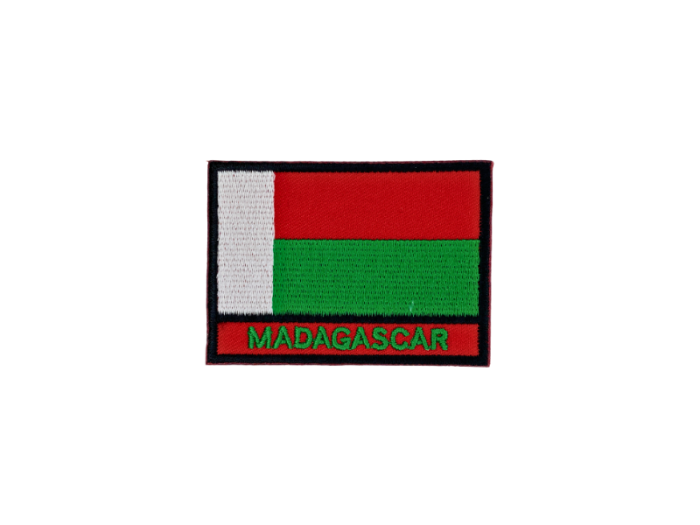 Madagascar Flag med Navn 7x5cm - Patch Mærke