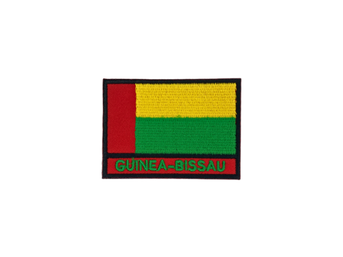 Guinea Bissau Flag med Navn 7x5cm - Patch Mærke