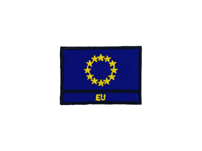 EU Flag med Navn 7x5cm - Patch Mærke