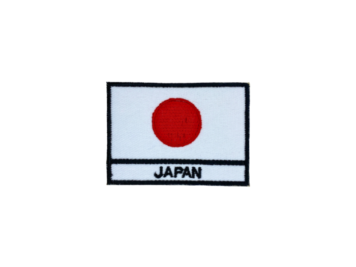 Japan Flag med Navn 7x5cm - Patch Mærke