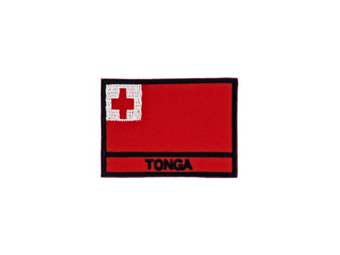 Tonga Flag med Navn 7x5cm - Patch Mærke