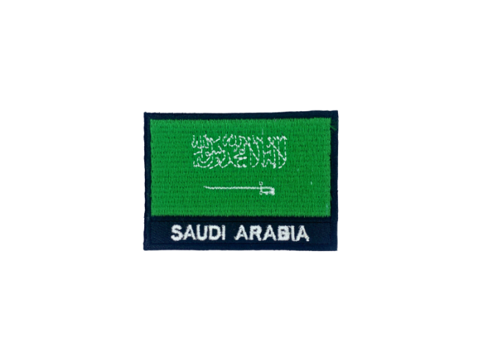 Saudi Arabia Flag med Navn 7x5cm - Patch Mærke