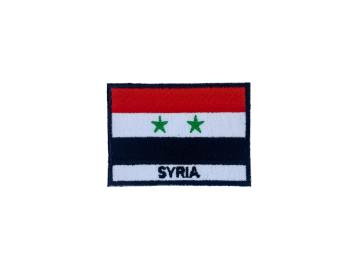 Syria Flag med Navn 7x5cm - Patch Mærke
