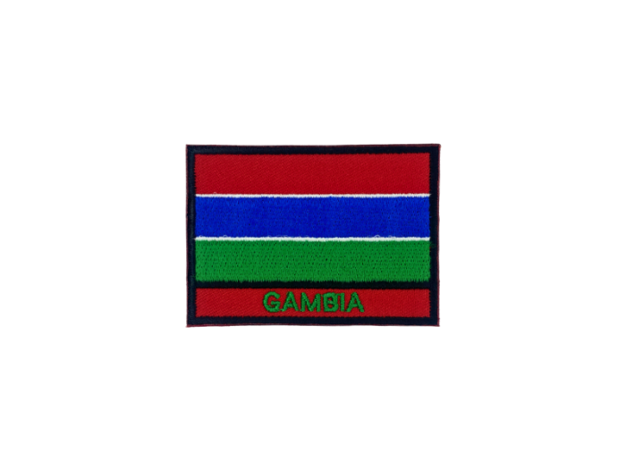Gambia Flag med Navn 7x5cm - Patch Mærke