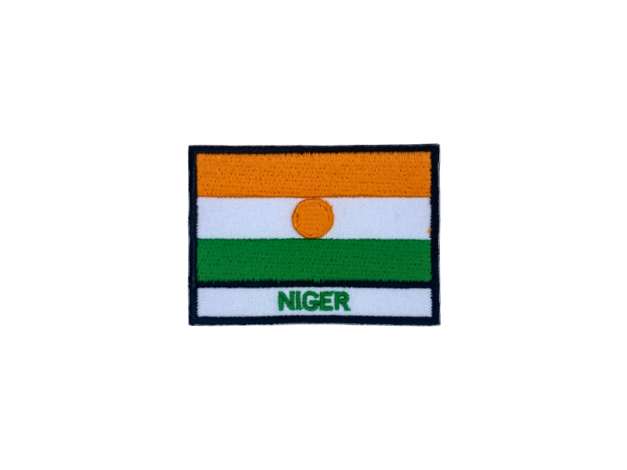 Niger Flag med Navn 7x5cm - Patch Mærke