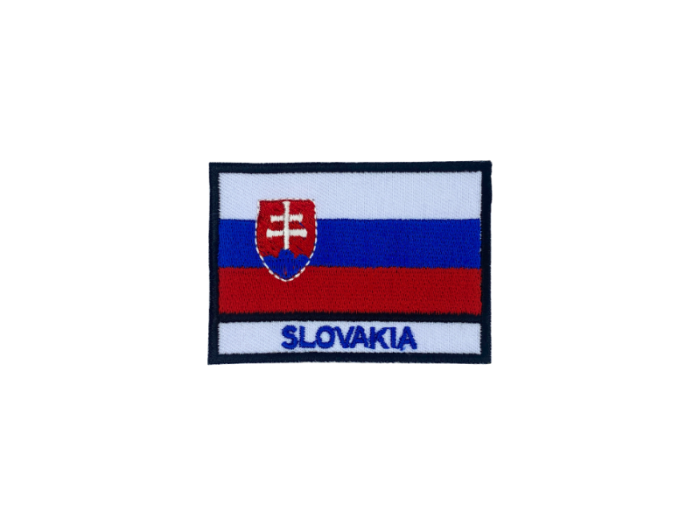 Slovakia Flag med Navn 7x5cm - Patch Mærke