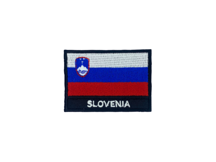 Slovenia Flag med Navn 7x5cm - Patch Mærke