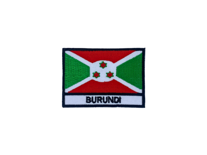 Burundi Flag med Navn 7x5cm - Patch Mærke