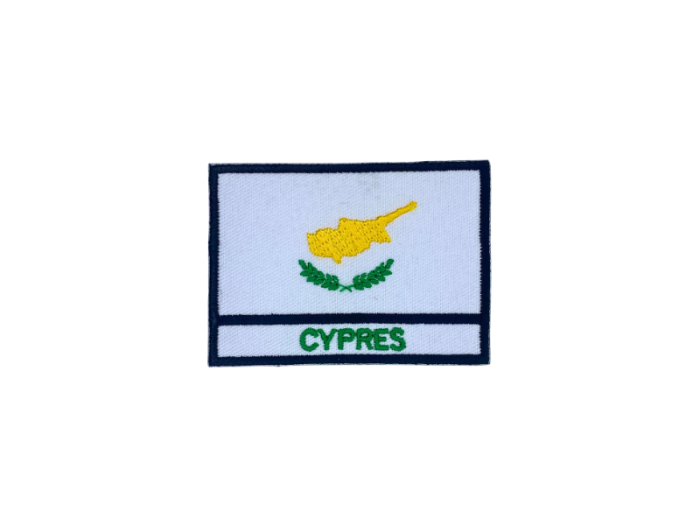 Cypres Flag med Navn 7x5cm - Patch Mærke