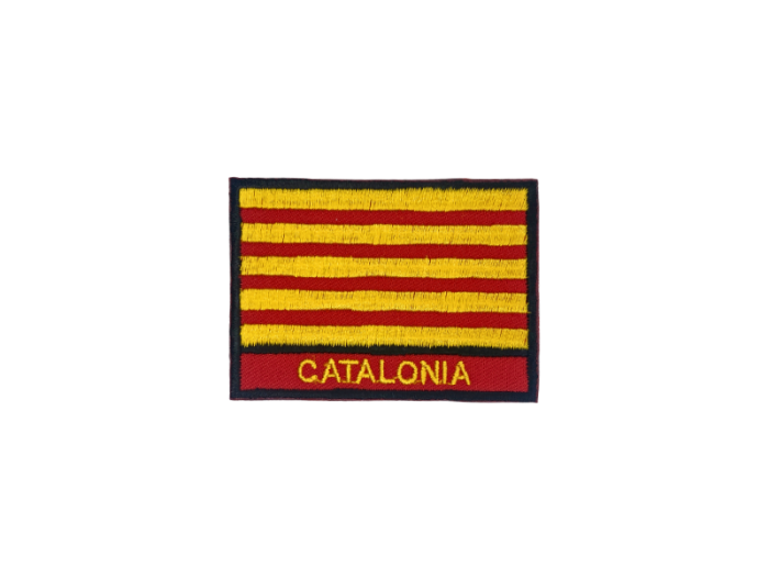 Catalonia Flag med Navn 7x5cm - Patch Mærke