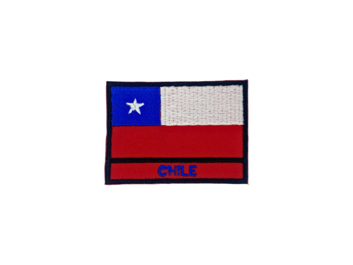 Chile Flag med Navn 7x5cm - Patch Mærke