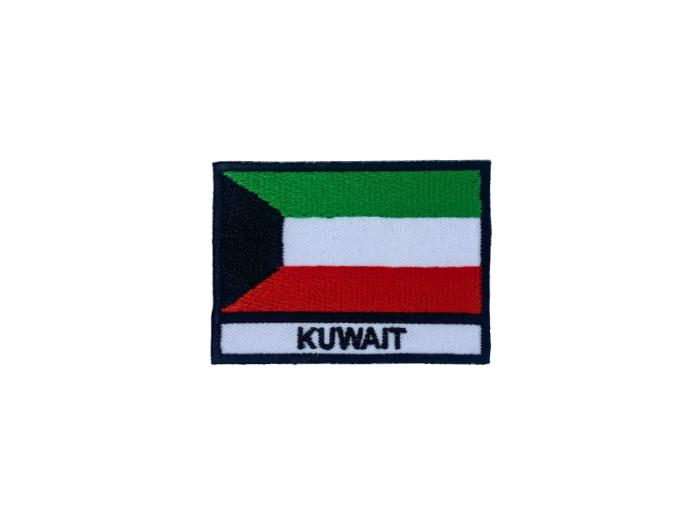Kuwait Flag med Navn 7x5cm - Patch Mærke